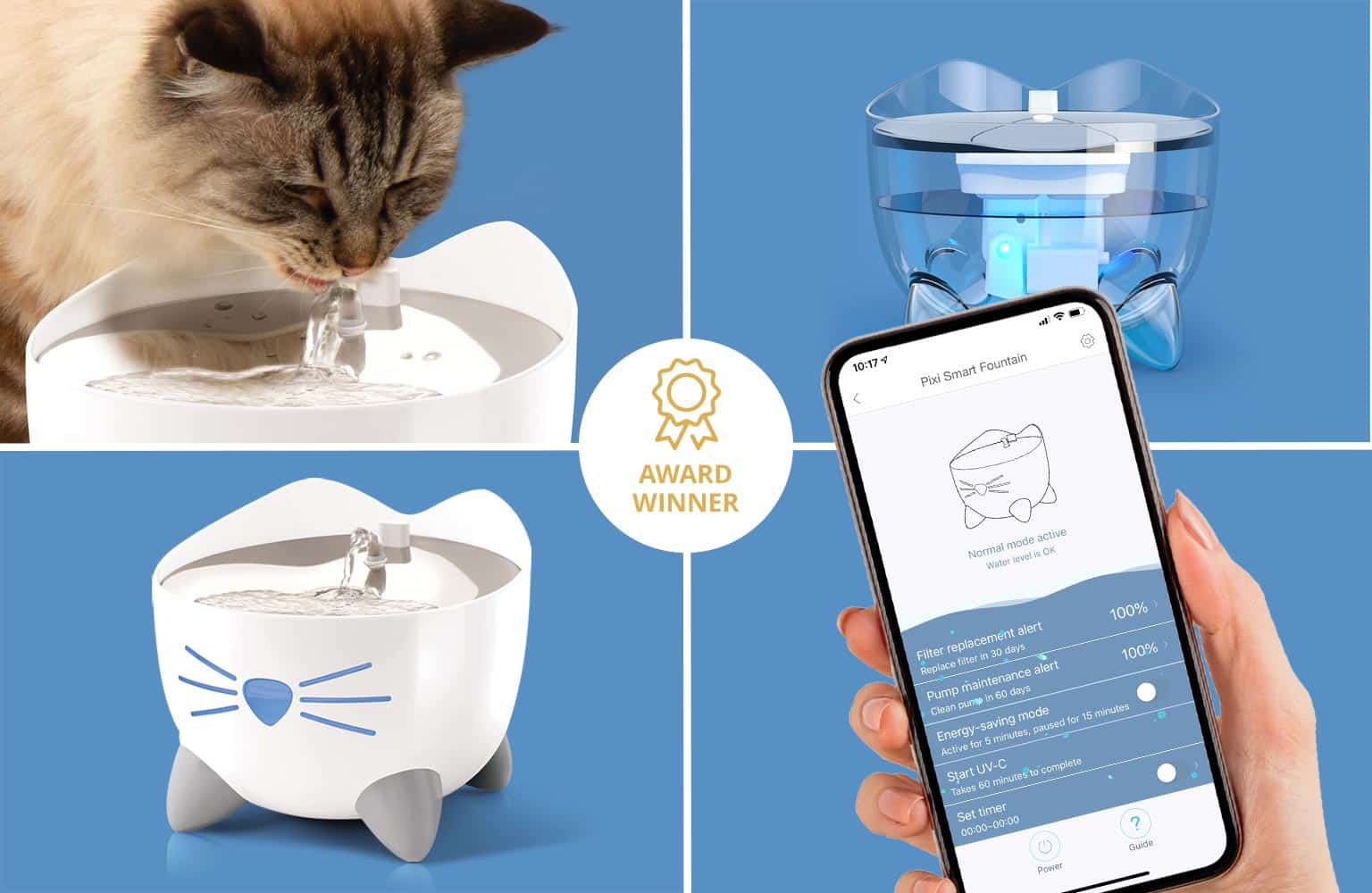 An application scenario or product detail of smart cat drinking fountain - Image 1