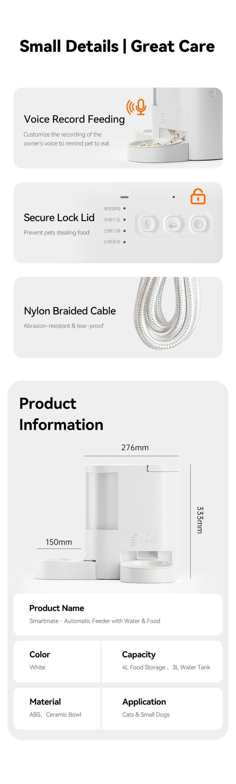 Smart Combo Pet Feeder & Fountain - All-in-One Hydration & Feeding