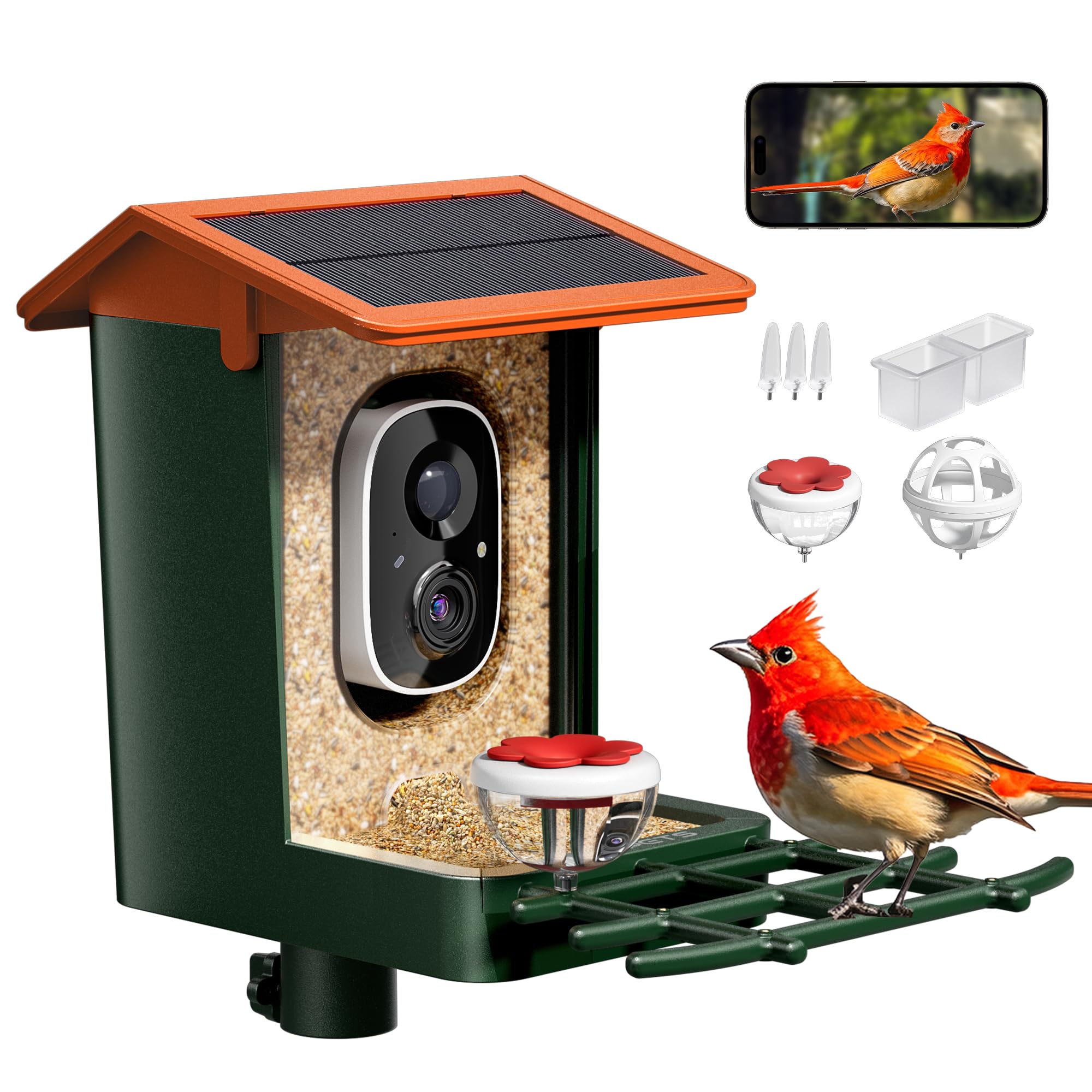 An application scenario or product detail of smart feeder with camera - Image 1