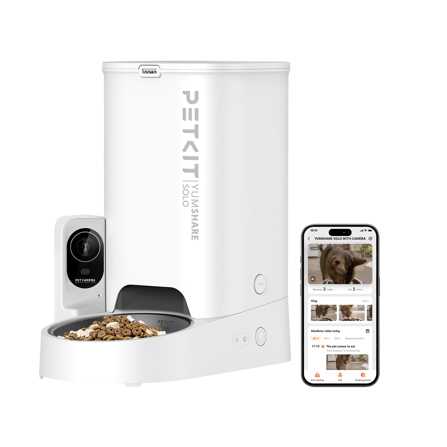 An application scenario or product detail of smart pet feeder with camera - Image 12