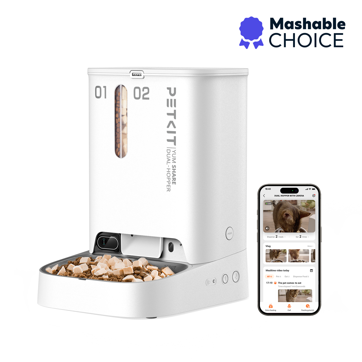 An application scenario or product detail of smart pet feeder with camera - Image 19