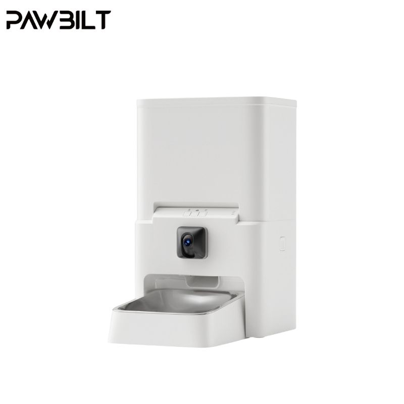 Pawbilt Smart Pet Feeder with White Background and Remote Control