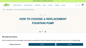 Smart Pond - Replacement Fountain Pumps