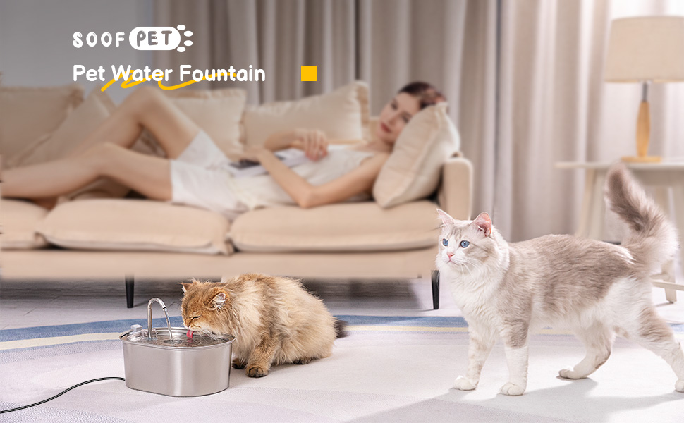 An application scenario or product detail of soofpet cat water fountain - Image 8