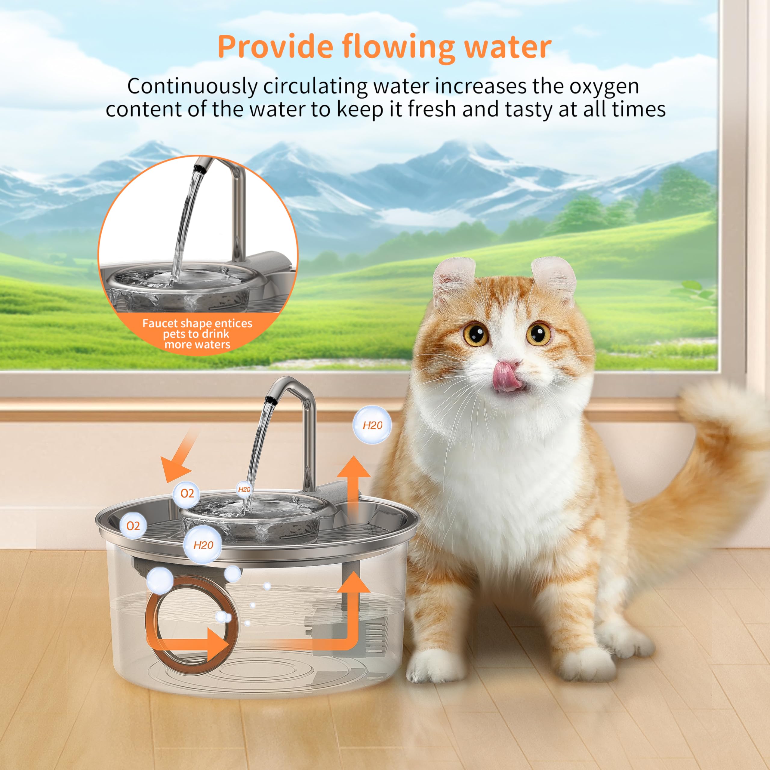An application scenario or product detail of soofpet cat water fountain - Image 14