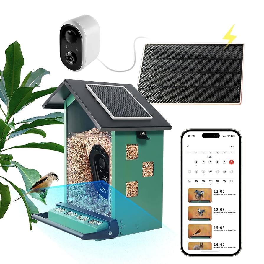 An application scenario or product detail of squirrel proof bird feeder with camera - Image 1