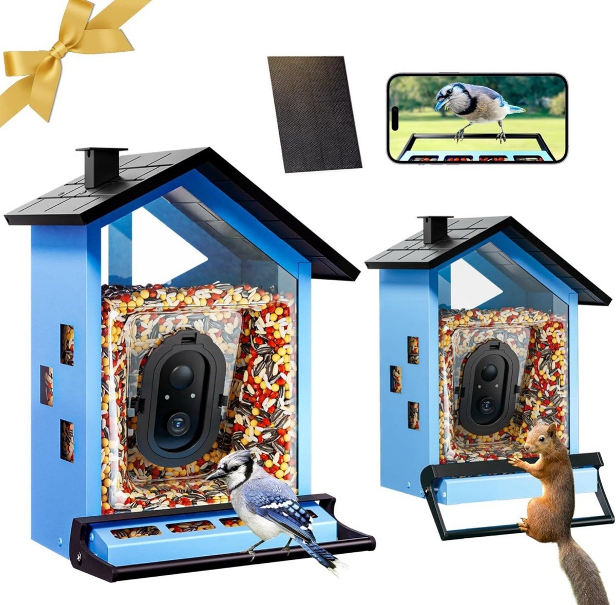 An application scenario or product detail of squirrel proof bird feeder with camera - Image 4