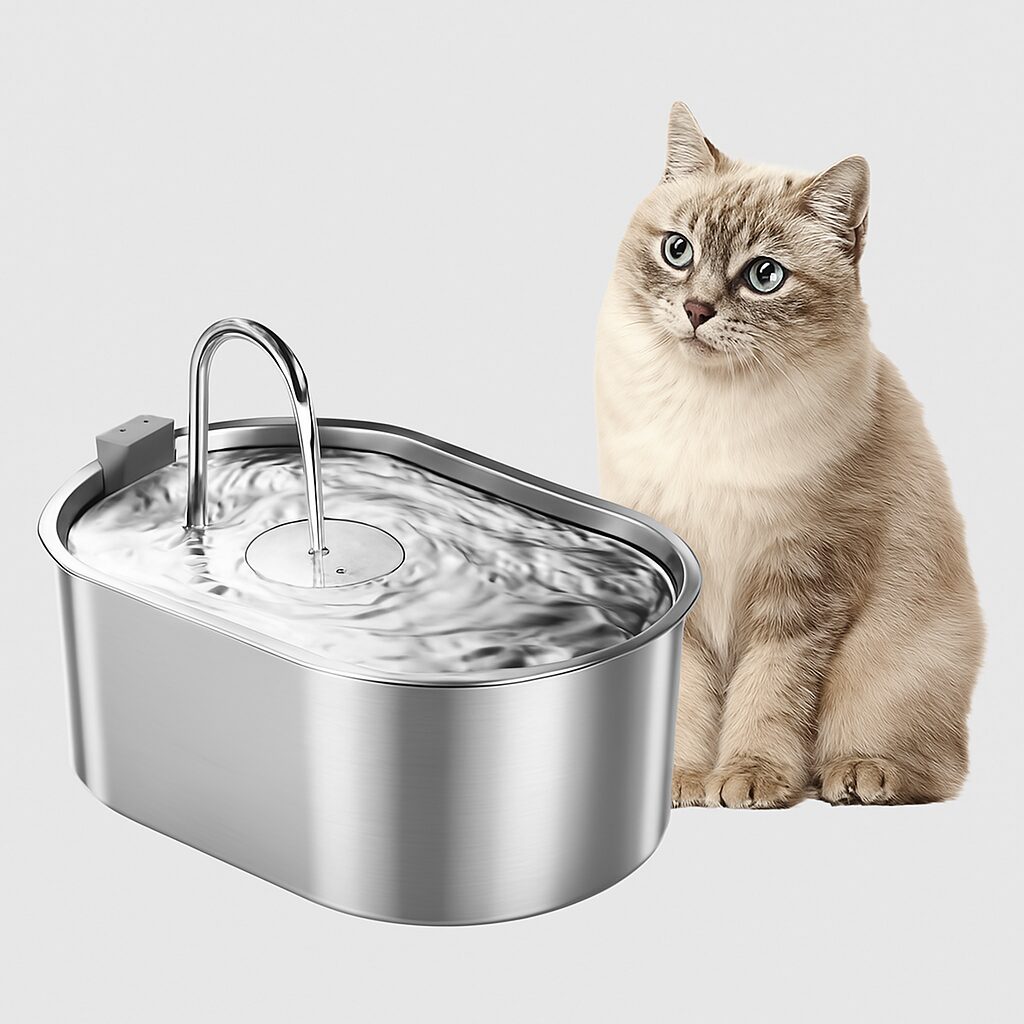 An application scenario or product detail of stainless steel cat water dish - Image 10