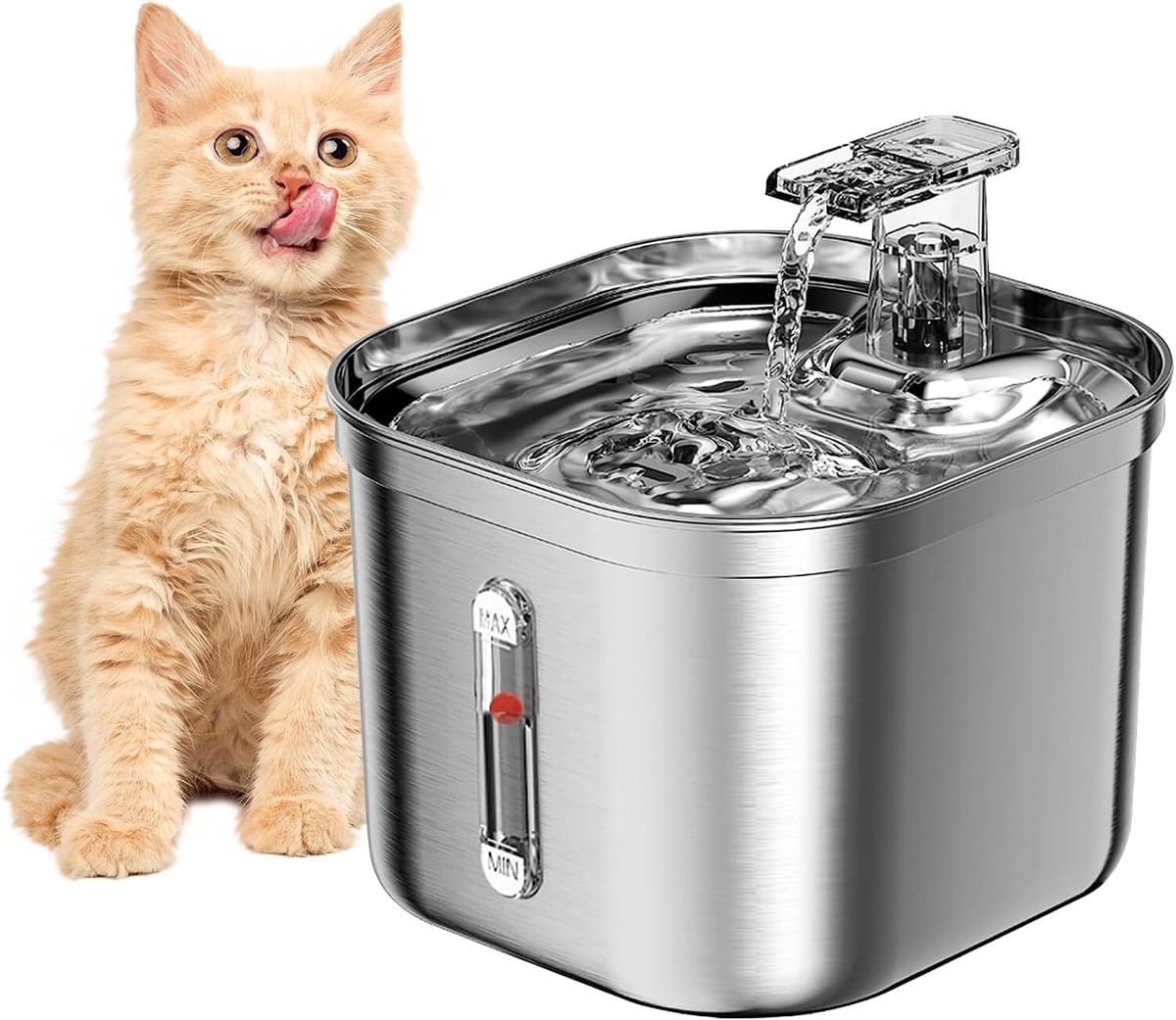 An application scenario or product detail of stainless steel water dispenser for cats - Image 3