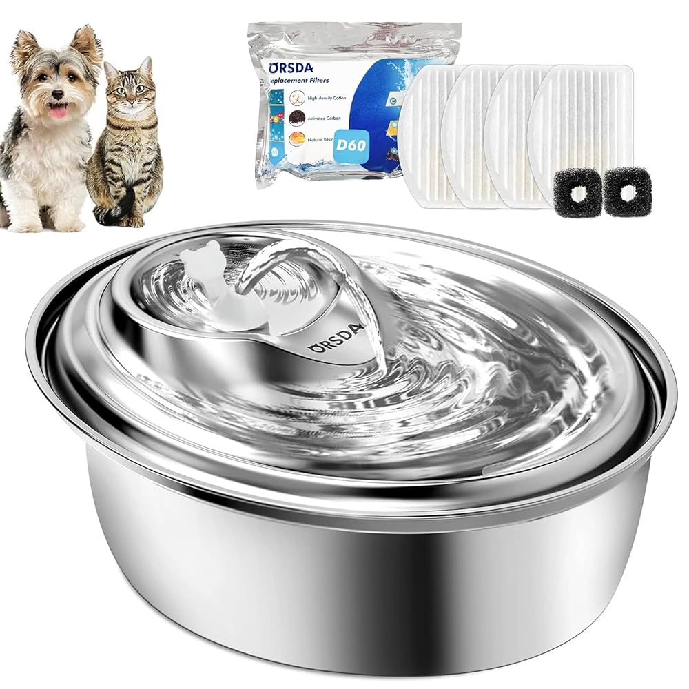 An application scenario or product detail of stainless steel water dispenser for cats - Image 4