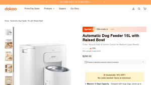 Dokoo - Automatic Large Dog Feeder 15L