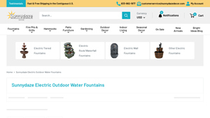 Sunnydaze - Square 2-Tier Outdoor Bird Bath Fountain