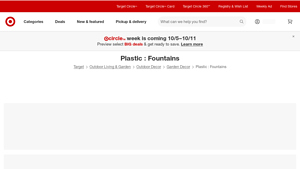 Target - Outdoor Plastic Fountains
