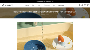 The Ark Pet - Multi-Cat Drinking Fountain Features
