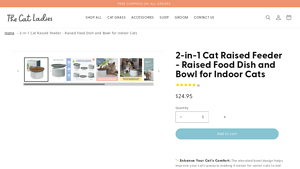 The Cat Ladies - 2-in-1 Cat Raised Feeder