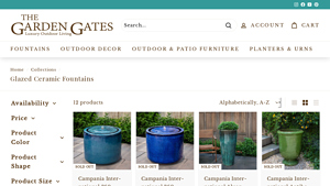 The Garden Gates - Ceramic Fountains