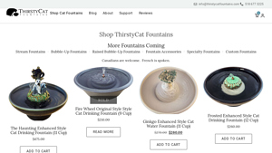 ThirstyCat Fountains - Haunting Enhanced Style Cat Drinking Fountain