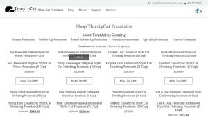 ThirstyCat Fountains - Sea Blossom Original Style Cat Water Fountain