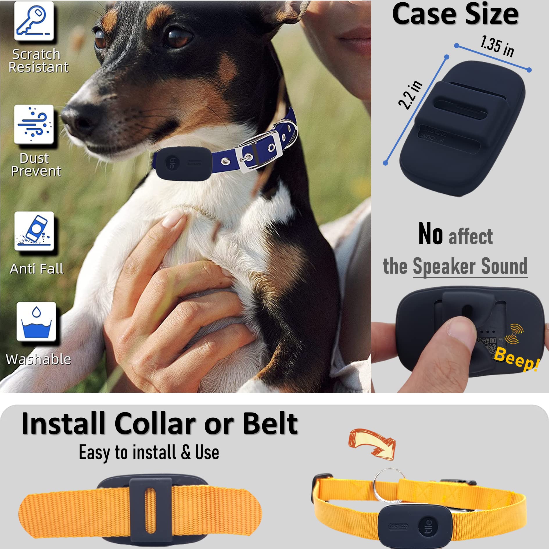 An application scenario or product detail of tile tracker for dog - Image 1