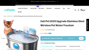 UAHPet - ZERO Stainless Steel Wireless Pet Fountain