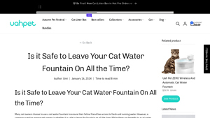 UAHPET - Stainless Steel Cat Water Fountain