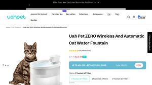 Uah Pet - ZERO Wireless Cat Water Fountain