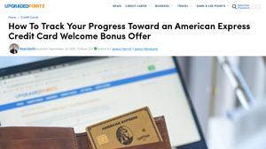 Upgraded Points - Amex Bonus Tracking Guide