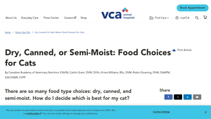VCA Hospitals - Dry Cat Food Advantages