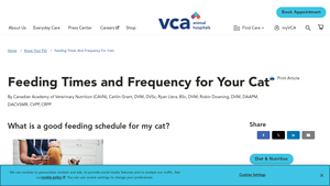 VCA Hospitals - Cat Feeding Guidelines
