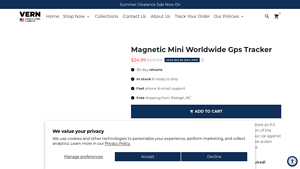 Vernier Shop - Magnetic Mini Worldwide GPS Tracker