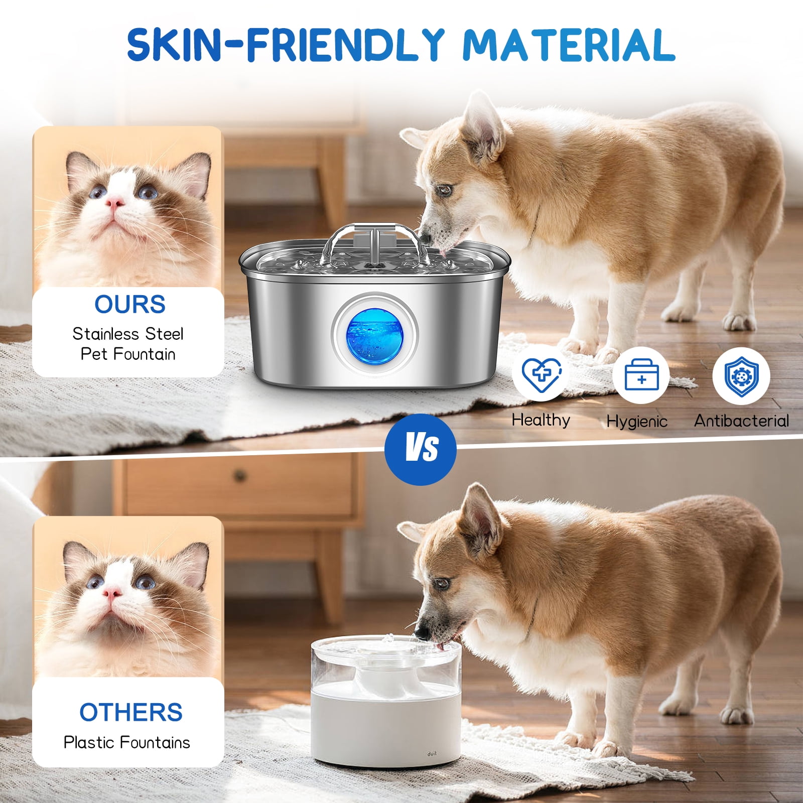 An application scenario or product detail of water fountain for cats and dogs - Image 4