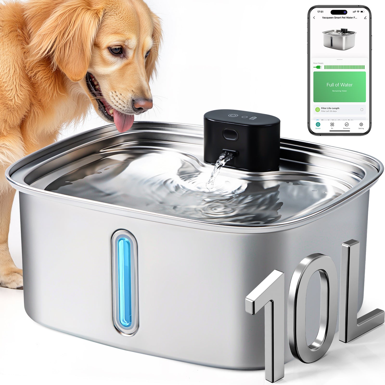 An application scenario or product detail of water purifier for dogs - Image 2