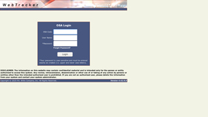 WebTracker - OSA Login