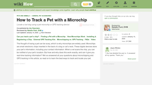 WikiHow - Pet Microchip Guide