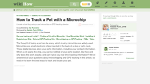 WikiHow - Microchip Identification for Pets