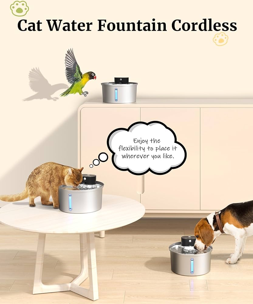 An application scenario or product detail of wireless cat water fountains - Image 3