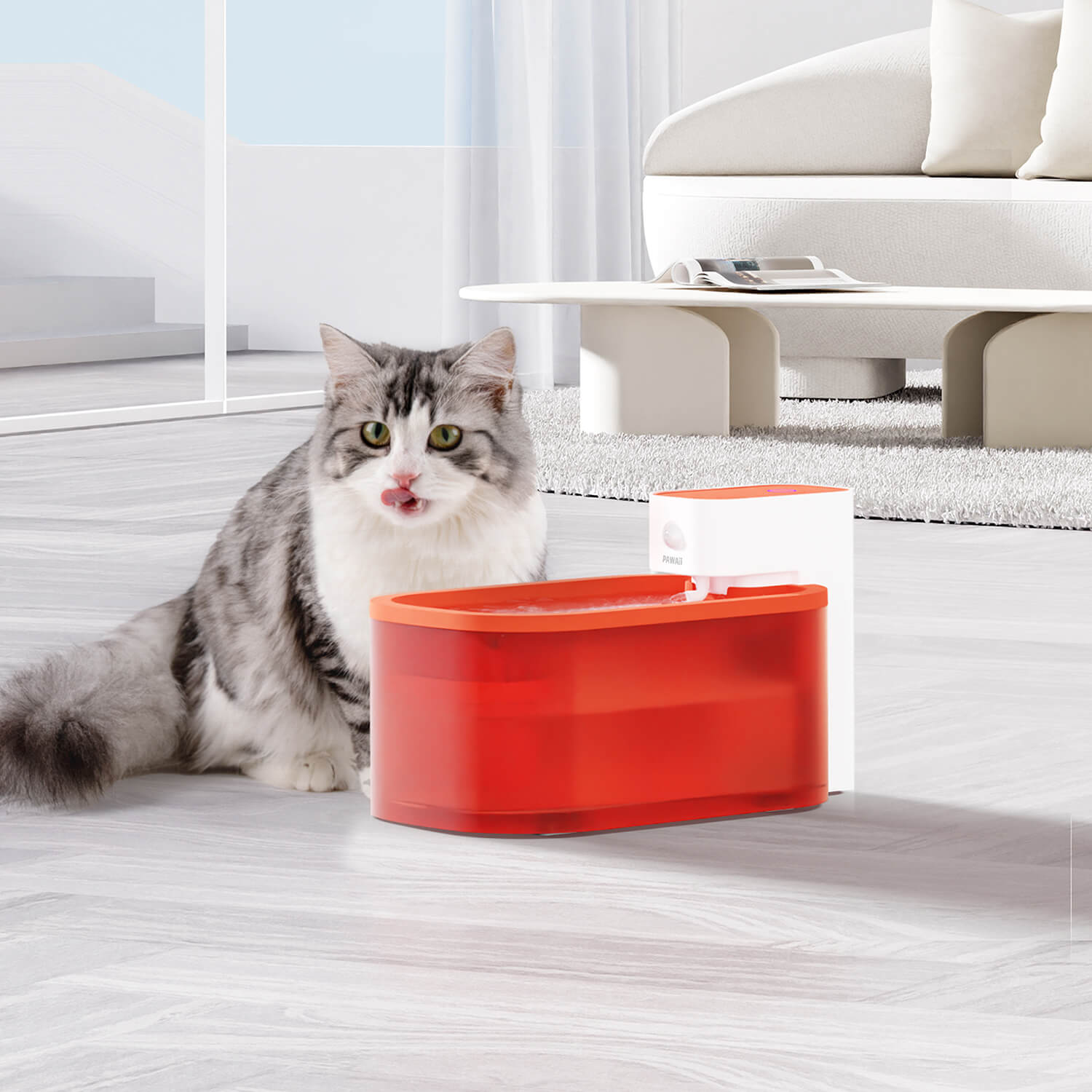 An application scenario or product detail of wireless cat water fountains - Image 6