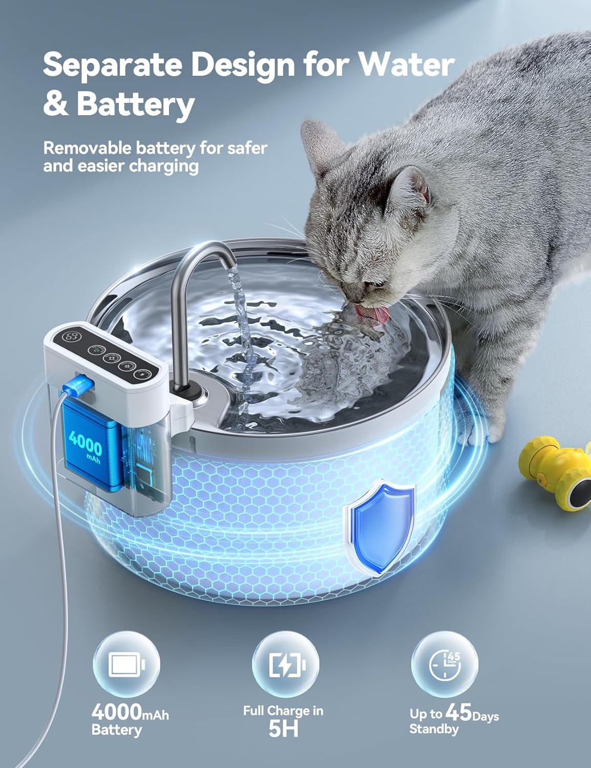 An application scenario or product detail of wireless cat water fountains - Image 16