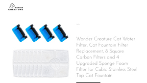 Wonder Creature - Cat Water Filter