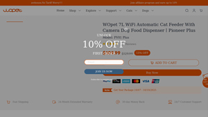 WOpet - Pioneer Plus WiFi Automatic Pet Feeder with Camera