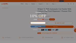 WOpet - Pioneer Plus WiFi Automatic Pet Feeder