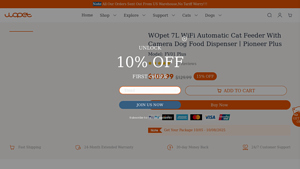 WOpet - Pioneer Plus WiFi Automatic Pet Feeder with Camera