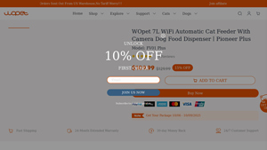 WOpet - Pioneer Plus WiFi Automatic Pet Feeder