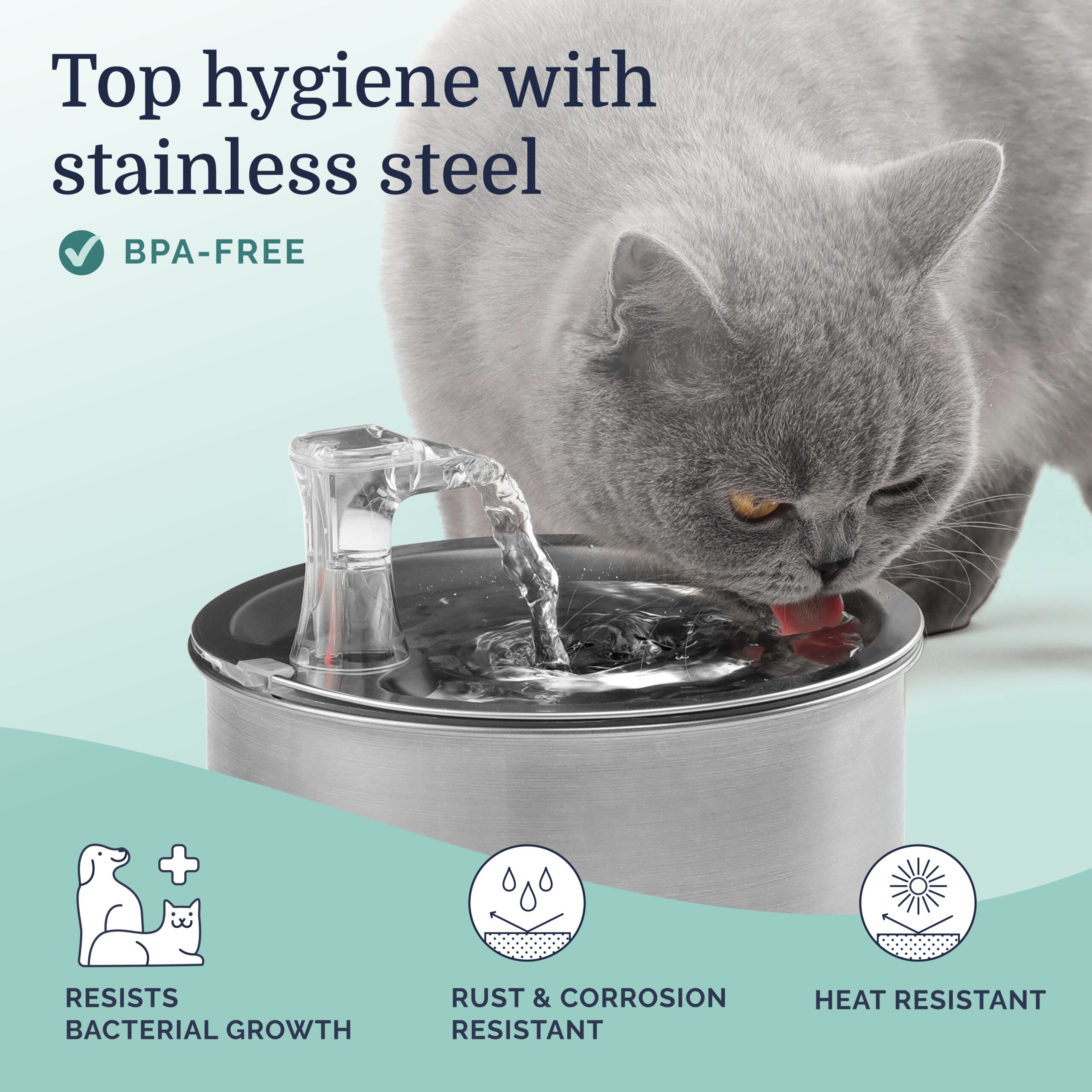 hepper stainless steel cat water fountain manufacturing details