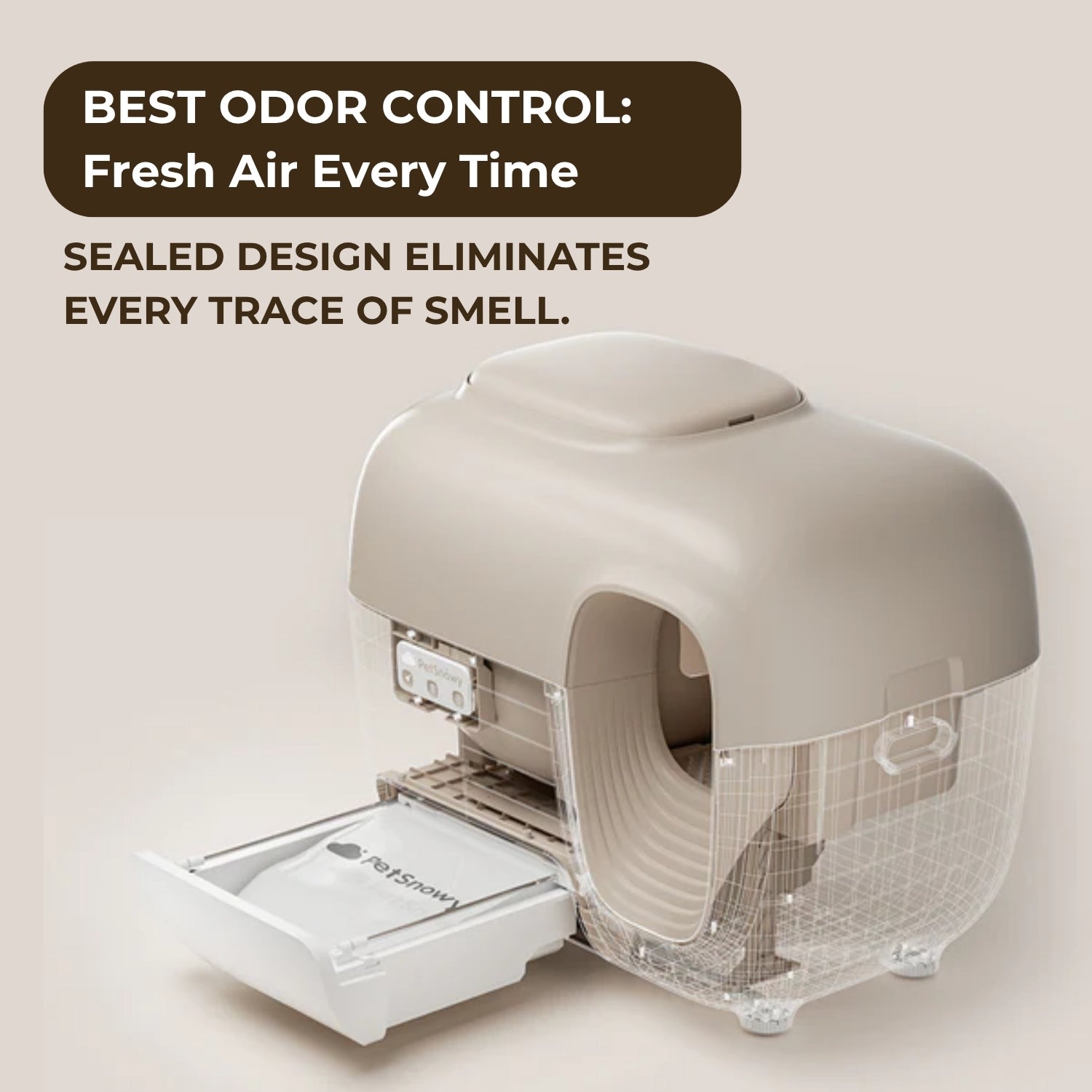 snowy pet litter box manufacturing details